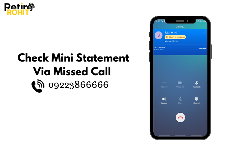 Check SBI Mini Statement Via Missed Call Number