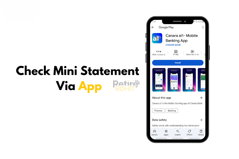 Check Mini Statement via App