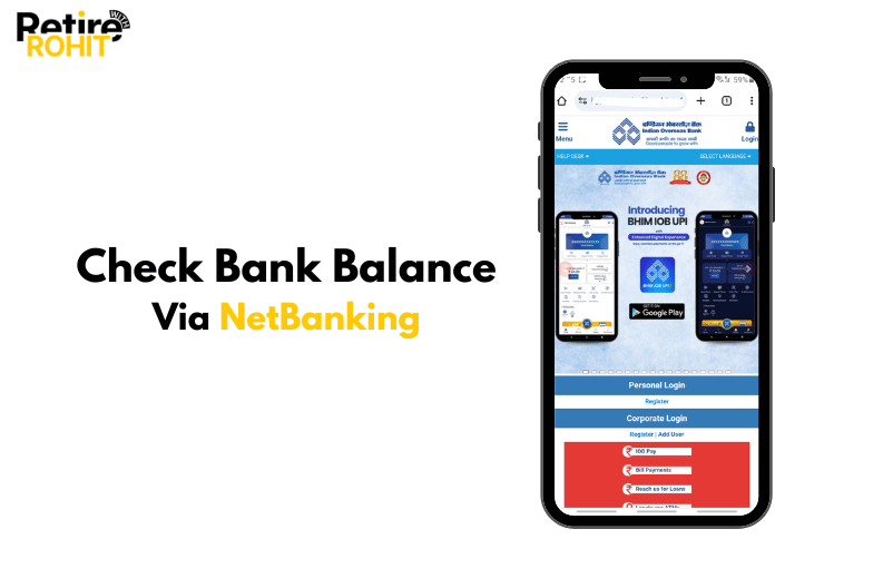 Check bank balance Via NetBanking