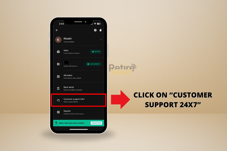 Arrow Pointing to Customer support 24x7