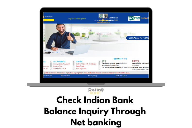 Check Indian Bank Balance Through net banking