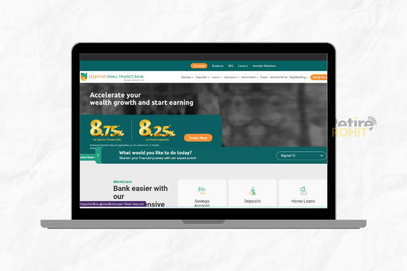 Ujivan Small Finance Bank website homepage