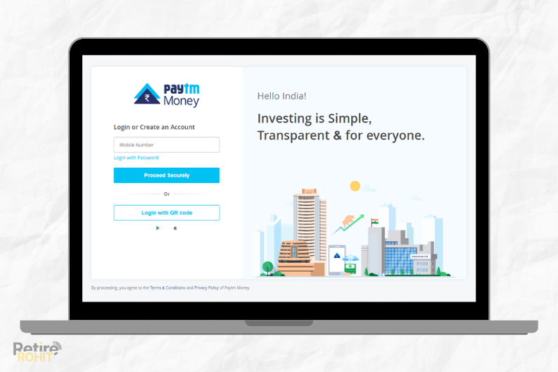 Paytm Money Login Page