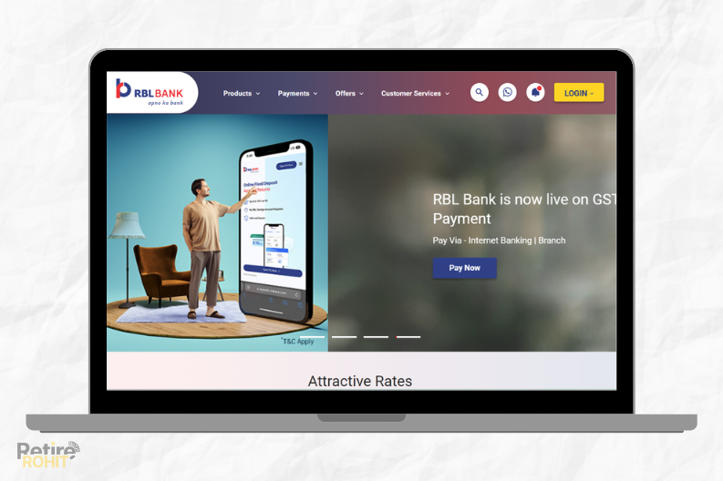 RBL net banking homepage