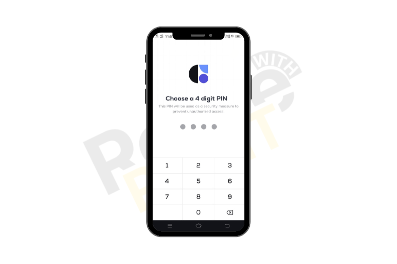 Digital Pin Verification page of Coinswitch