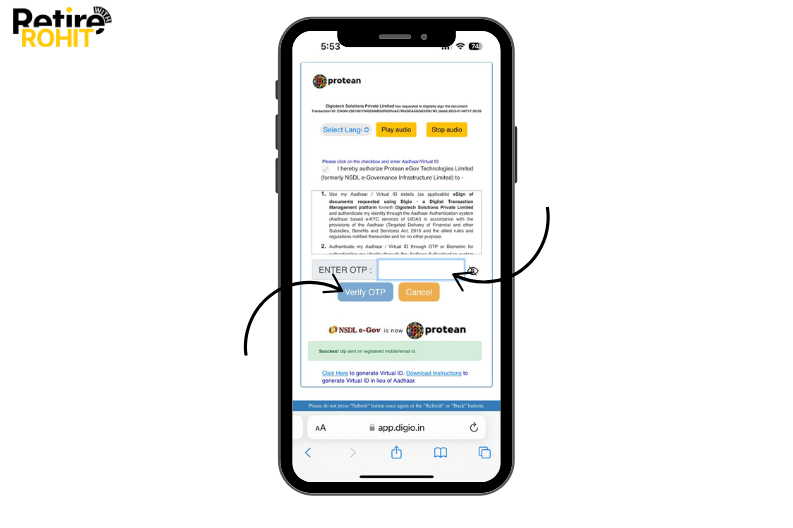 Step-25_ Enter the OTP, and then click on the verify OTP