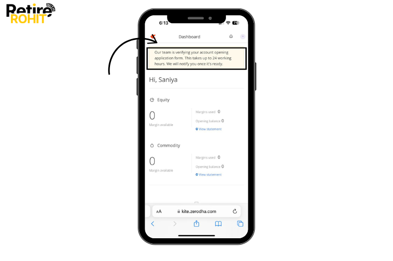 Step-34_ you are done with the KYC part, now Zerodha team will verify your account opening application, as this will take up to 24 working hours