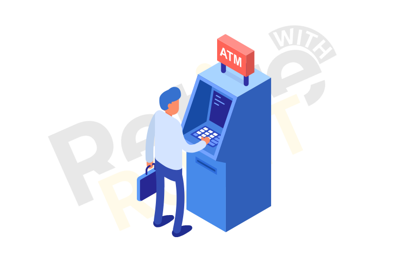 person check balance through atm machine