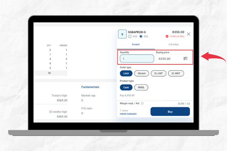 Marked Quantity and Buying Price