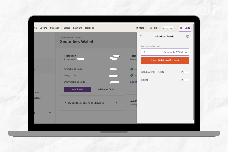 Amount Withdrawal Page