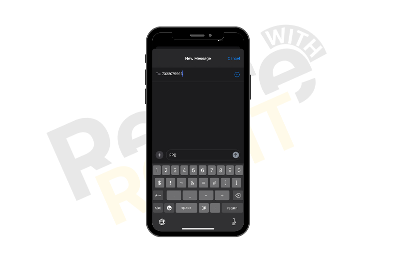 Type SMS on Smartphone