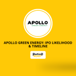 An infographic titled 'Apollo Green Energy: IPO Likelihood & Timeline'