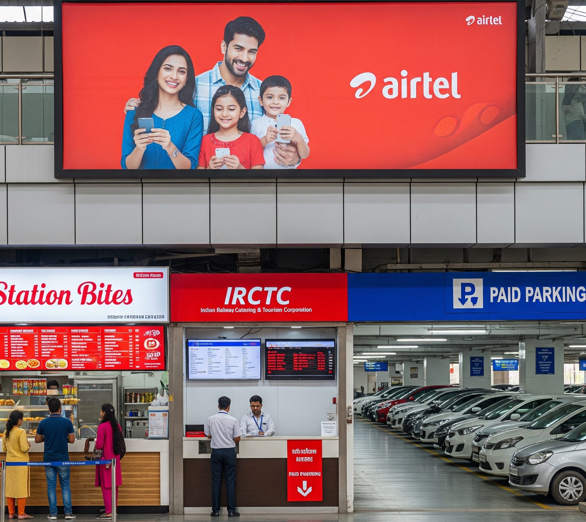 Non fare income i.e. from ads at stations, parking lots, renting spaces, IRCTC services and food sale
